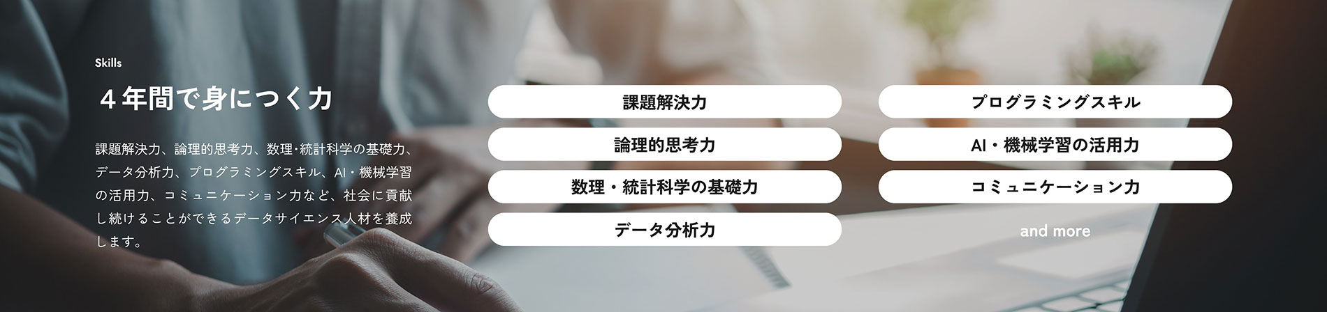 4年間で身につく力